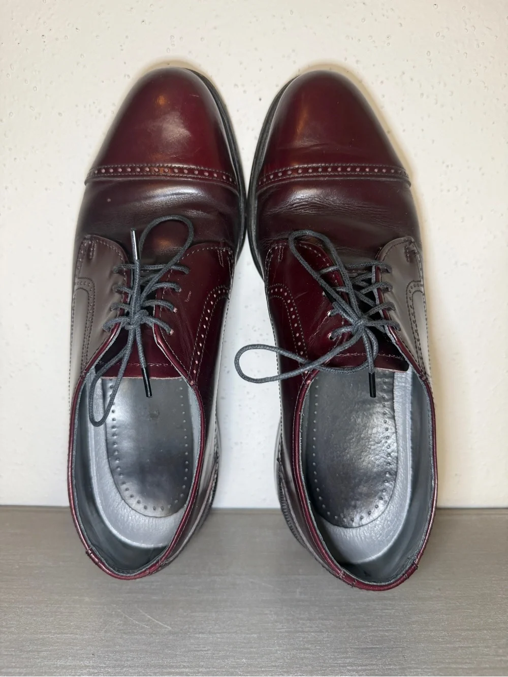 Vintage Dexter Burgundy Leather Cap Toe Oxfords Dress Shoes  display picture 3